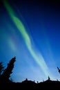 Yukon taiga spruce Northern Lights Aurora borealis Royalty Free Stock Photo