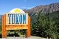 Yukon Territory, Canada Welcome Sign Royalty Free Stock Photo