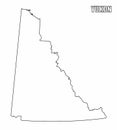 Yukon Territory outline map