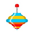 Yula isolated. children spinner toy. Vector illustration Royalty Free Stock Photo