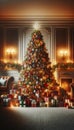 Yuletide Elegance Christmas Tree with Gifts