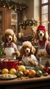 Yuletide Yummies: Poodle Chef Whips Up a Christmas Dinner Extravaganza