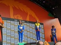 Medal ceremony of women triple jump at 2023 World Athletics Championships