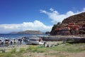 The Yumani community harbour on the Isla Del Sol on Lake Titicaca