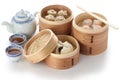 Yumcha, dim sum in bamboo steamer