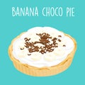 Yummy banana chocolate pie