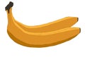 Yummy banana raw food cartoon eating freshness snack