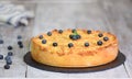 The yummy blueberry Cheesecake, Pie. Royalty Free Stock Photo