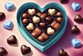 Yummy Chocolates For Valentine\'s Day Birthday Gift Generative AI Royalty Free Stock Photo