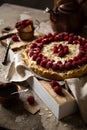 Yummy crust raspberry pie Royalty Free Stock Photo