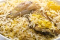 Yummy delicious biryani with salad Royalty Free Stock Photo