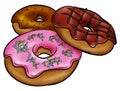 Yummy donuts Royalty Free Stock Photo