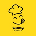 Yummy Face Chef Character Logo Design Royalty Free Stock Photo