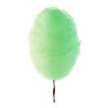 Yummy green cotton candy isolated on white Royalty Free Stock Photo