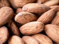 Live Long Healthy Nutritious Delicious Pile of Almond Nut Snack Macro Closeup