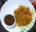 Yummy homemade manchurian friedrice