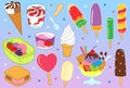 Yummy Ice Cream and Parfait Vector Illustration