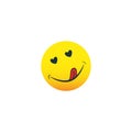 Yummy icon. Hungry smiling face with mouth and tongue emoji. Delicious, healthy funny lunch tasty mood smile avatar