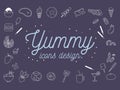 Yummy Icons Design Set.Vector Illustration.