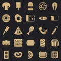 Yummy icons set, simple style