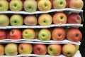 Yummy pile of apples in a market stall Royalty Free Stock Photo