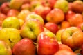 Yummy pile of apples in a market stall Royalty Free Stock Photo