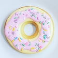 Yummy pink doughnut cookie with sprinkles