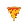 Yummy Pizza Vector icon design illustration
