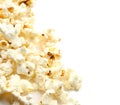 Yummy popcorn on white background Royalty Free Stock Photo