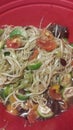 Yummy Spicy papaya salad good