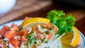 Yummy Spicy Salmon Salad Food