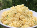 Yummy stirred fried rice with eggs