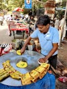 Yummy street food in Chandni Chowk Old Delhi.