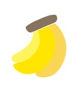 Yummy vector illustration bunch of banana, logo or sticker, for children simple drawing of tropical fruit