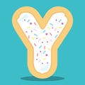 YUMMY WHITE DONUT ALPHABET Y 25