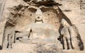 Buddha statue in Cave 20 at Yungang Grottoes near Datong in Shanxi Province, China Royalty Free Stock Photo