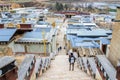 Songzanlin Temple is the largest Tibetan Buddhism monastery in Yunnan Province.It is called the Little Potala Palace or Ganden Sum Royalty Free Stock Photo