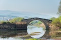 Yujin Bridge at Shaxi Ancient village. a famous Ancient village of Jianchuan, Yunnan, China. Royalty Free Stock Photo