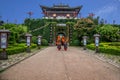 Yunnan Dali Dragon City before performing open gates welcome guest ceremony