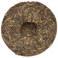 Yunnan raw puerh tea with stone impress