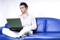 Yuppie with laptop Royalty Free Stock Photo