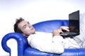 Yuppie with laptop Royalty Free Stock Photo