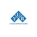 YUR letter logo design on white background. YUR creative initials letter logo concept. YUR letter design Royalty Free Stock Photo