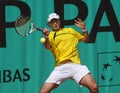 Yuri SCHUKIN (KAZ) at Roland Garros 2010 Royalty Free Stock Photo