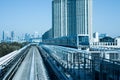 Yurikamome elevated train line in Odaiba