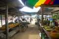 Yurimaguas, Peru 1st October 2022: Vendor stalls in the central food market of Yurimaguas in the Peruvian jungle.