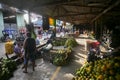 Yurimaguas, Peru 1st October 2022: Vendor stalls in the central food market of Yurimaguas in the Peruvian jungle.