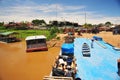 yurimaguas, peru.12th september, 2022: workers at yurimaguas port loading cargo ships to iquitos