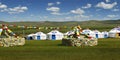 Yurt in the grassland of Mongolia Royalty Free Stock Photo