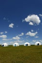 Yurt in the grassland of Mongolia Royalty Free Stock Photo